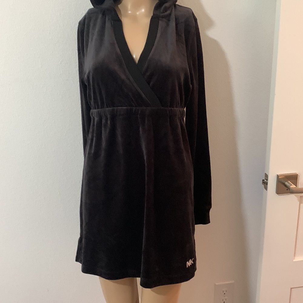 NWT MK Velour V-Neck Hoodie Size M